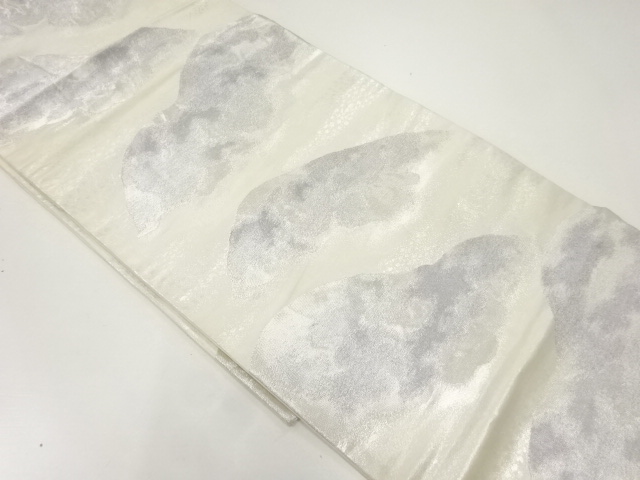 JAPANESE KIMONO / ANTIQUE FUKURO OBI / SILK / WOVEN MOUNTAINS